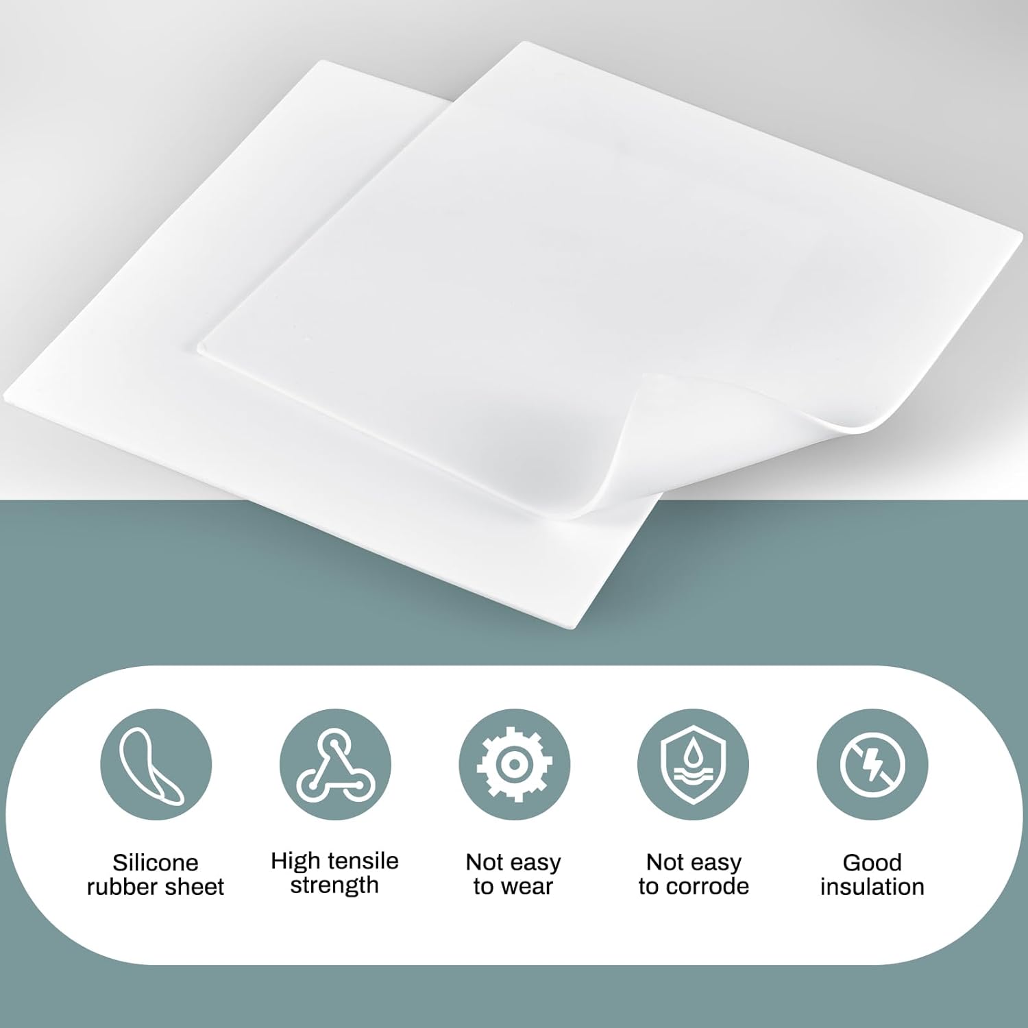 Tấm cao su silicon 12 x 12 inch, Tấm cao su trắng 1/8 inch, Vật liệu đệm cao su chịu nhiệt chịu nhiệt nặng - Nhà cung cấp Paidu